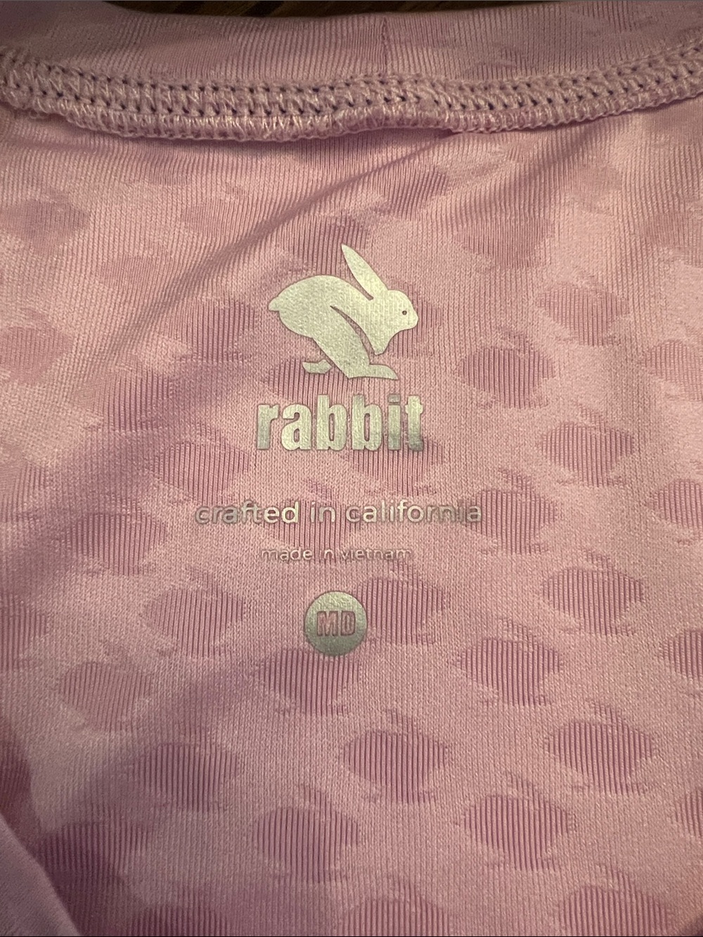 Rabbit Navy/Pink Crop Hop Built in Sports Bra. Size Med - Picture 4 of 6